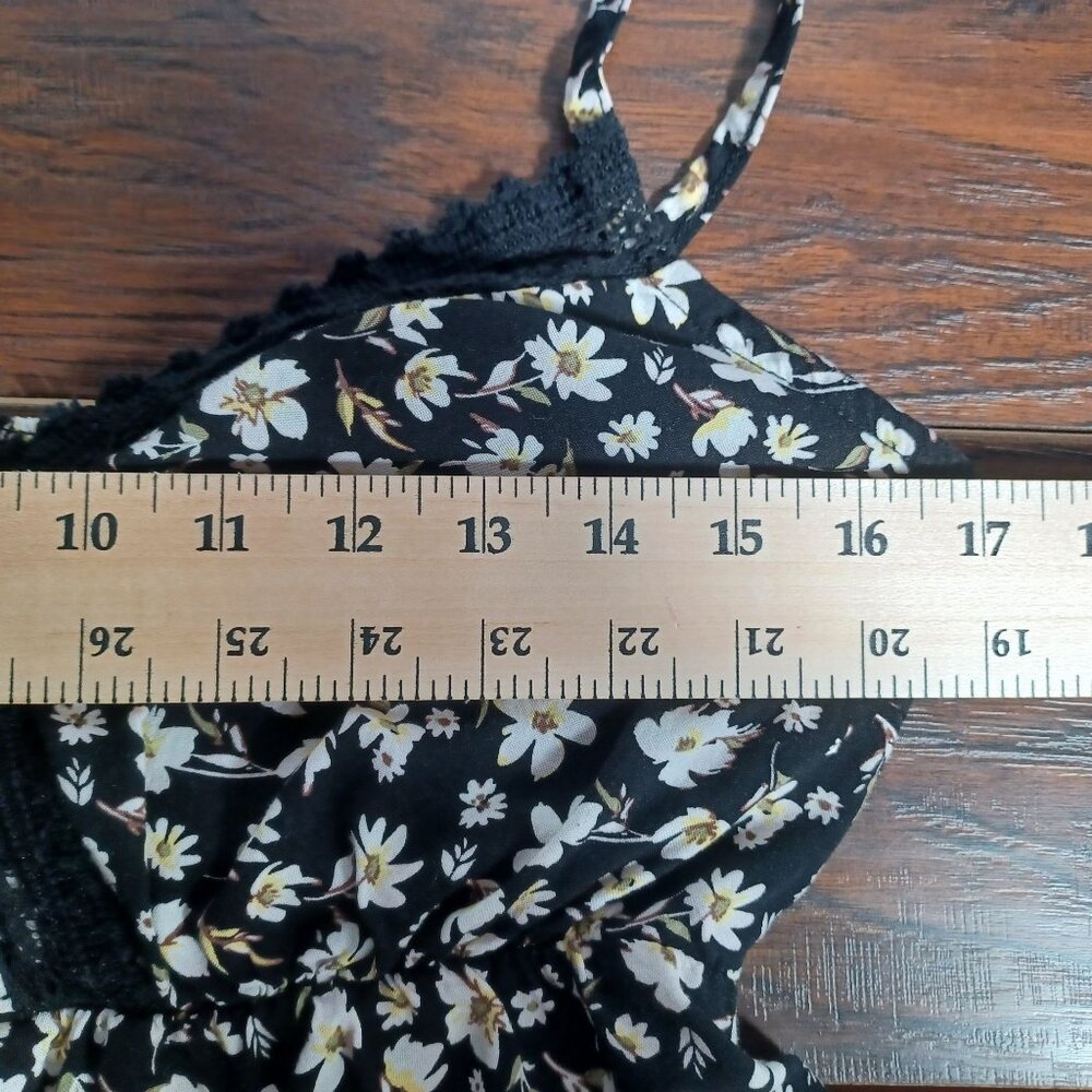 Womens Babydoll Cami Top Size Large Cottagecore Y2K Ditsy Floral Retro - Picture 8 of 9
